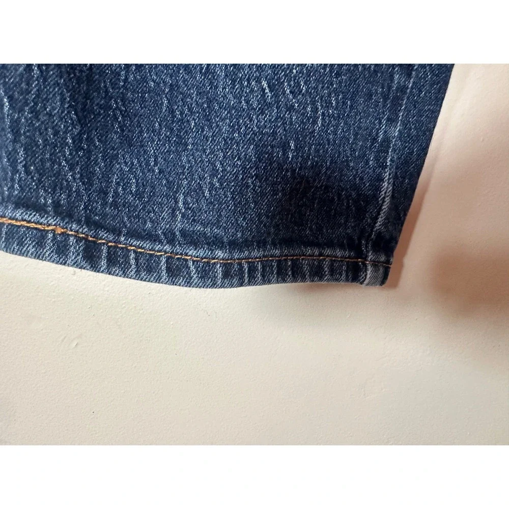 Levis 505 Regular Fit Jeans Mens 36x30 Medium Dark Wash Straight Leg Denim